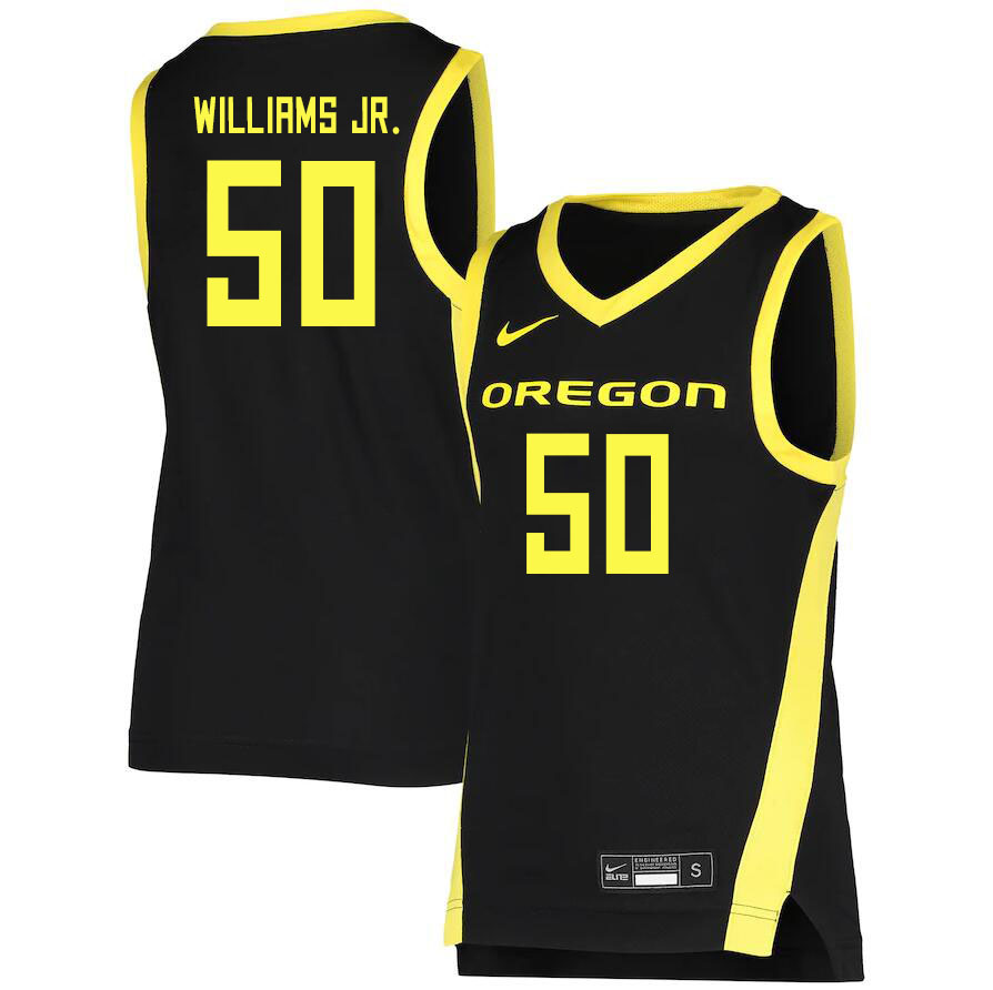 Men #50 Eric Williams Jr. Oregon Ducks College Basketball Jerseys Sale-Black - Click Image to Close